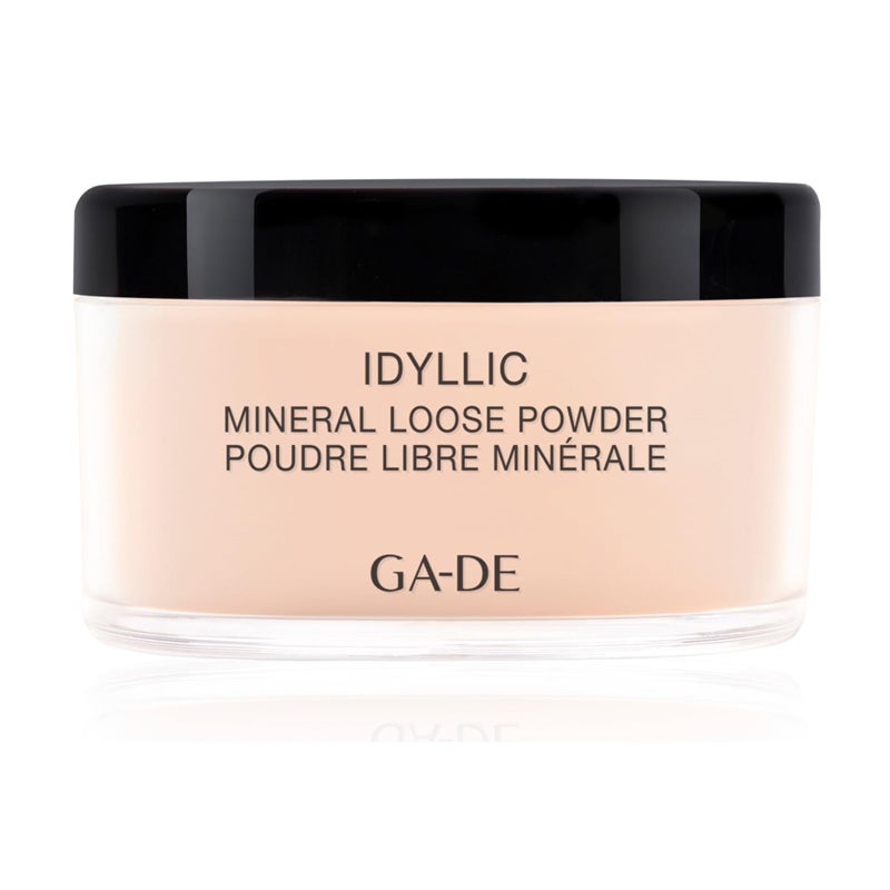 GA-DE Idyllic Mineral Loose Powder - Lightweight Setting Powder Makeup - Provides Antioxidant Protection and Blurs Imperfections - 100 Nude - 0.88 oz - Image 1